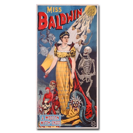 Miss Baldwin A Modern Witch Of Endor 1888' Canvas Art,16x32